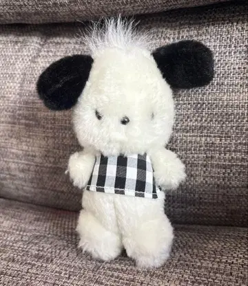 산리오 포차코 깅엄 체크 봉제 인형 키링