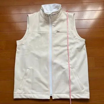 화이트 베스트 프론트 지퍼