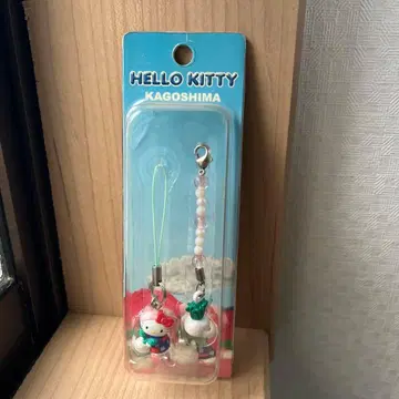 지역 한정 키티 가고시마 비즈 포함 스트랩 세트