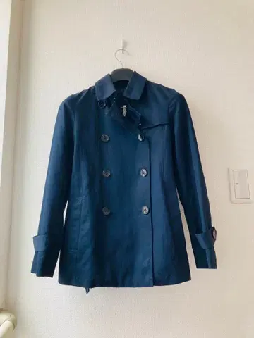 UNTITLED 언타이틀 숏 트렌치코트 네이비 클리닝 완료