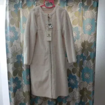 집업 리버서블 롱 코트 F 사이즈 화이트