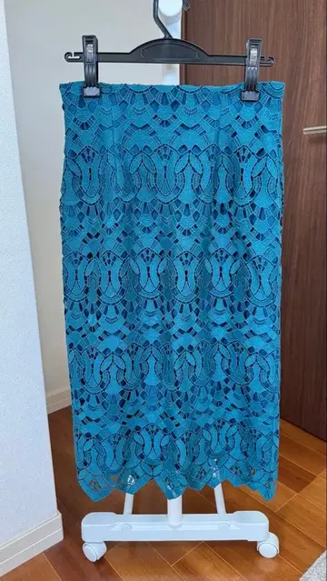 아나이 anayi 타이트 스커트 레이스 그린