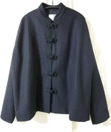 파우더 사코 히데키 씨 울 차이나 꽃 버튼 자켓