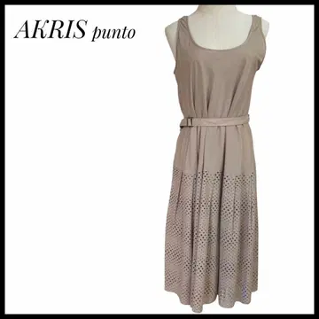 AKRIS punto 베이지 슬리브리스 원피스 M 사이즈 코튼