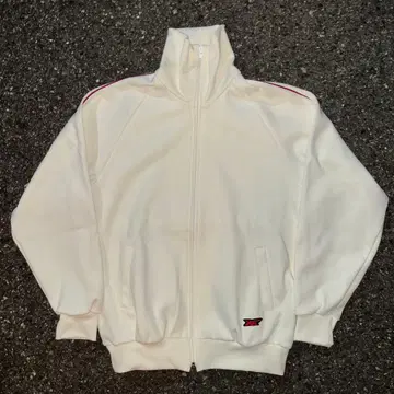 80s 일본제 asics 화이트 트랙 자켓 y2k 레어