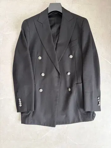 BEAMS F 블랙 더블 자켓 44 사이즈