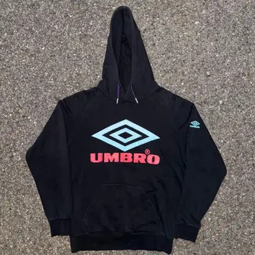 00s UMBRO archive 센터 로고 래글런 후디 y2k