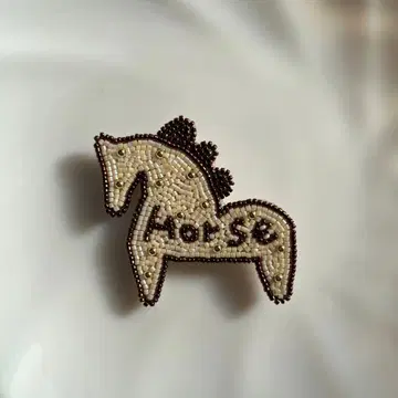 horse 브로치 비즈 자수 말 로데오