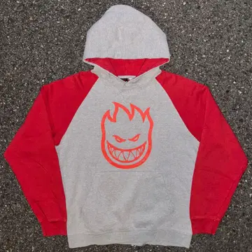 00s SPITFIRE 프레임 로고 프린트 래글런 후디 레어 컬러