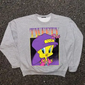 90s UK제 트위티 파이 빅 프린트 맨투맨 레어 아메리칸 코믹스