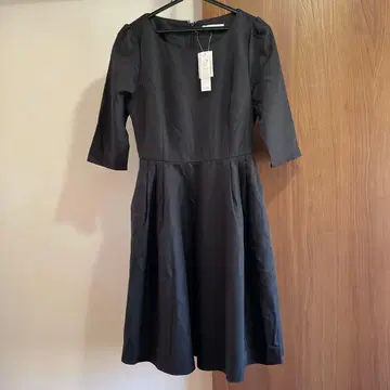 레지나 스크래치 원피스 38 S 블랙 7부 기장 포멀