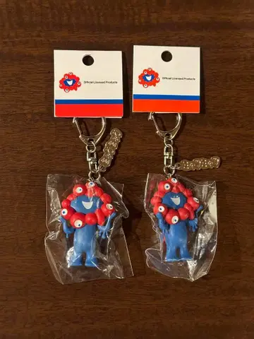 오사카 간사이 박람회 먁먁 입체 PVC 키링 2개 세트