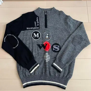 Munsingwear 집업 스웨터 그레이