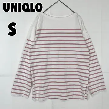 유니클로 (S) 보더 오버 사이즈 긴팔 티셔츠