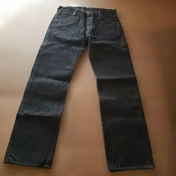 다크 블루 스트레이트 데님 팬츠