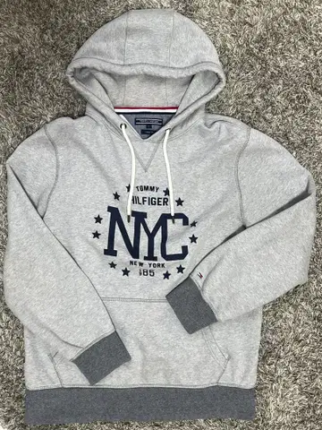 타미힐피거 NYC 후드티 L 그레이