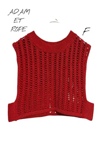 ADAM ET ROPE [새상품급] 베스트 메쉬 세탁 가능 레드 F