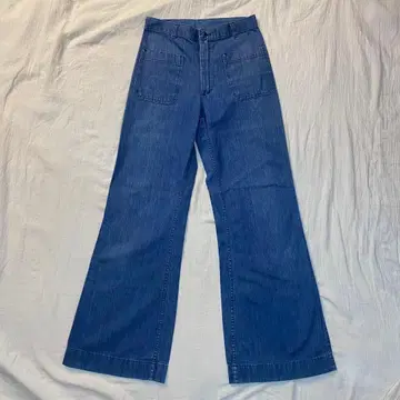 80s US.NAVY. 데님 세일러 팬츠 미군 군용 실물 플레어 W71