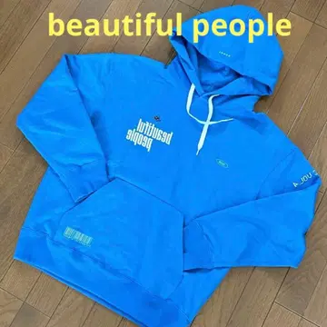 뷰티풀피플 로고 자수 후드티