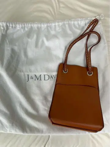 J&M 데이비슨 브라운 가죽 숄더백