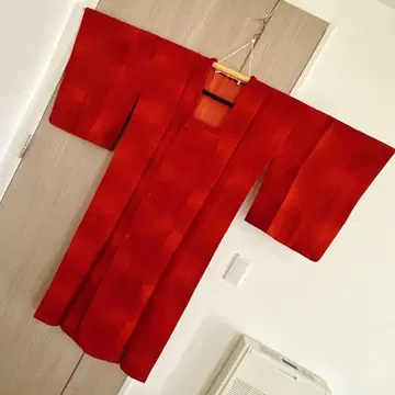 주홍색 빨간색 겉옷 도행 도행 코트 그라데이션