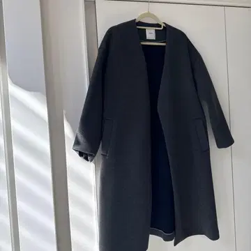 ebure 노카라 그레이 롱 코트