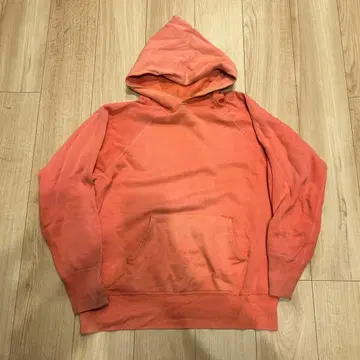 60s 살몬 핑크 빈티지 맨투맨 후드티 빅 사이즈