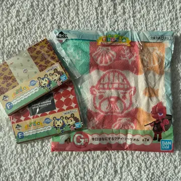 동물의 숲 제일복권 타월 메모