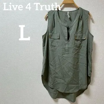 새상품급 Live 4 Truth [ L ] 슬리브리스 셔츠 올리브