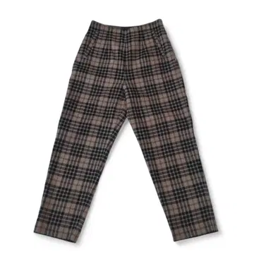 Spick & Span 소니 블록 체크 무늬 울 팬츠 M