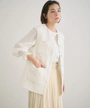 아나이 카라미 트위드 포켓 베스트