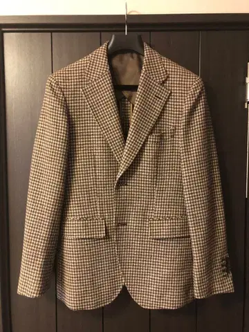 정장 셀렉트 하운드 투스 패턴 테일러드 자켓 A6 사이즈