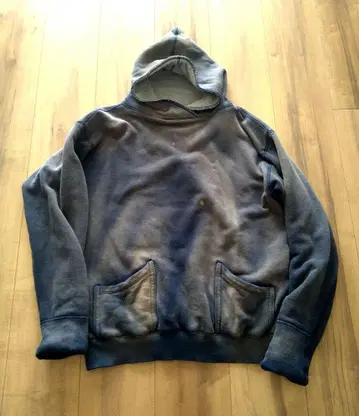 THREEFACE 더블 페이스 페이드 락 후드 빈티지 후드티