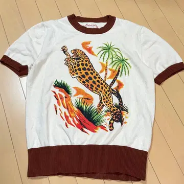 Labour Union 트라 썸머 니트 반팔 50s 빈티지