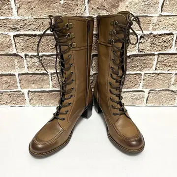 neue diffusion 레이스업 부츠 M 사이즈 브라운 와이드 힐
