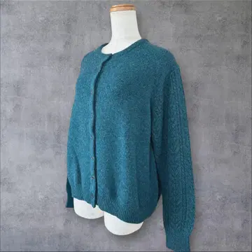 새상품급 쉽스 레이스라이크 슬리브 울 니트 가디건