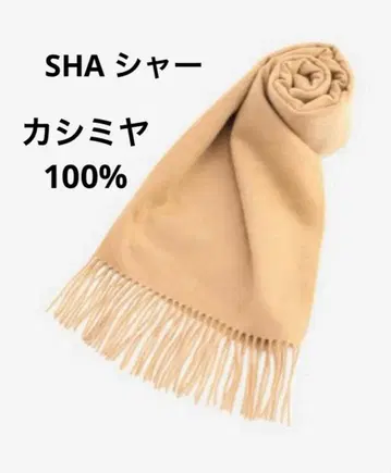 PLST SHA 샤 캐시미어 100% 베이지 머플러 무지