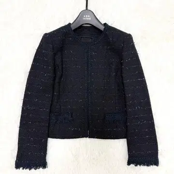 [새상품급] 폭시 Jacket Tweed Noble 프린지 실크 L