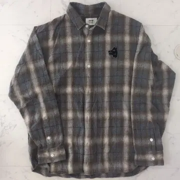 weac. 체크 무늬 긴팔 플란넬 셔츠