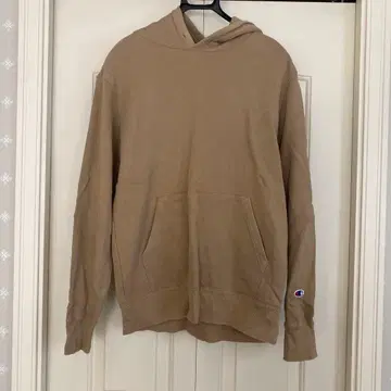Champion 베이지 후드 부착 후드티