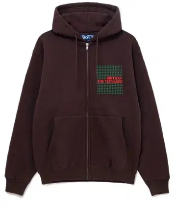 BOTT 지퍼 후드티 브라운