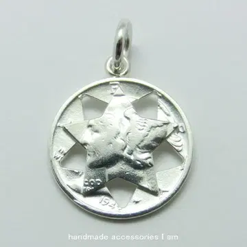 스타 코인 펜던트 실버 925