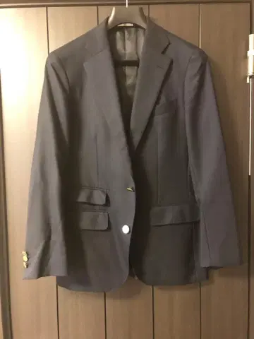 정장 셀렉트 네이비 블레이저 금장 버튼 A6 사이즈