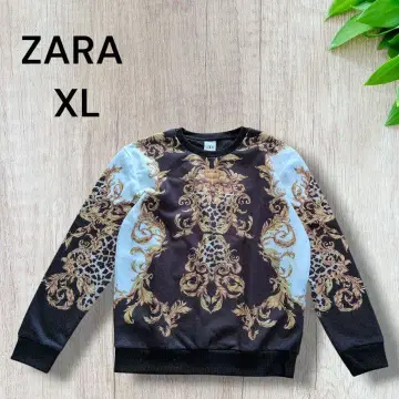 ZARA 바로크 디자인 트레이닝복 맨투맨 XL 화려한 눈에 띄는 올 패턴