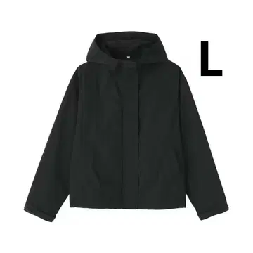 무인양품 발수 UV컷 포켓터블 후드 자켓 다크 네이비