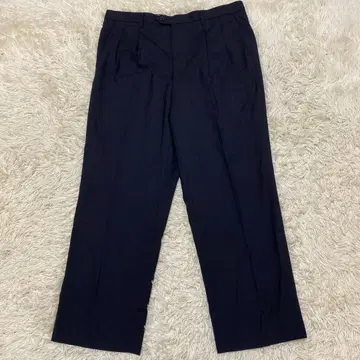 울 슬랙스 남성용 수트 팬츠 네이비 울 100% 가네보우 섬유