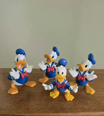 빈티지 디즈니 도널드 덕 pvc 피규어 4체 세트