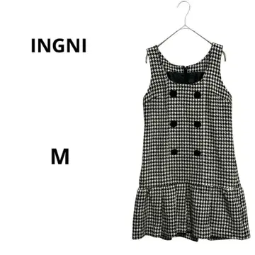 잉그 원피스 클래시컬 걸리시 모노톤 고급 하운드투스 가을/겨울 M