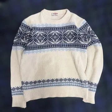 70s McGREGOR 울 니트 노르딕 무늬