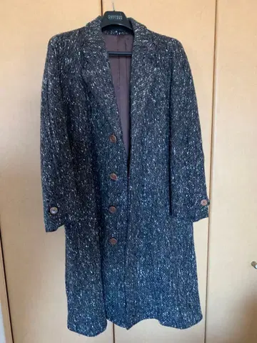 Babbiche 아이리쉬 트위드 체스터 코트 빈티지